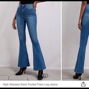 Shein high waisted flare jeans